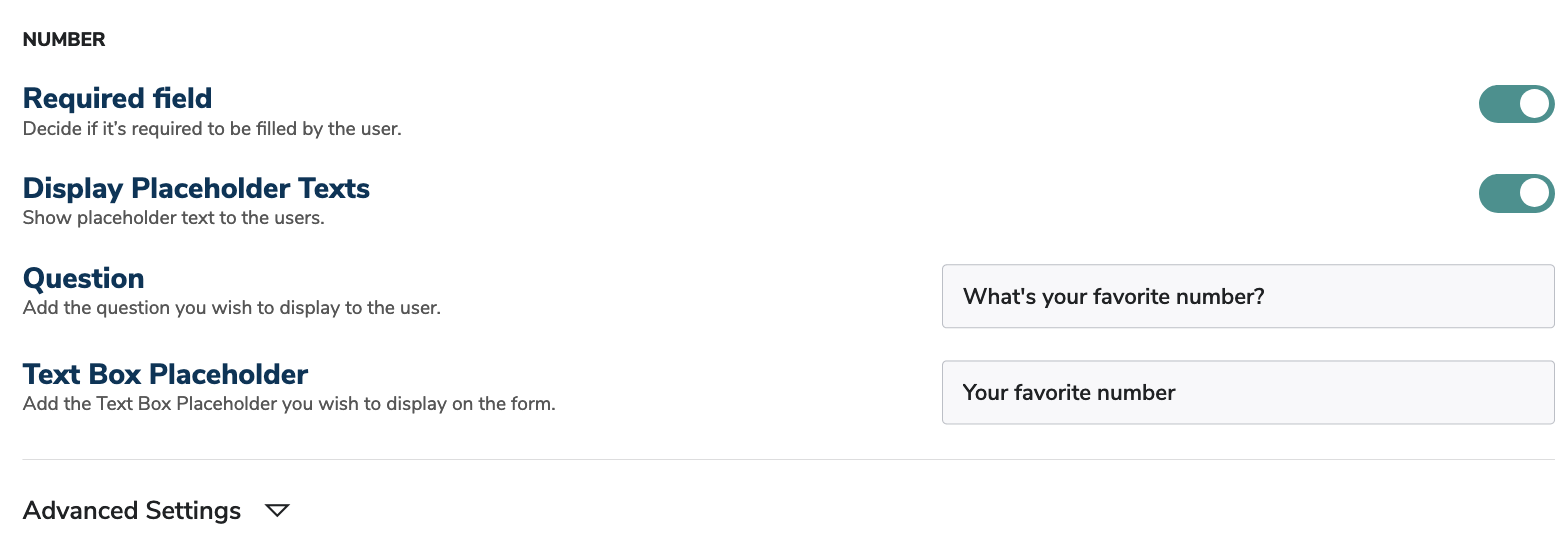 Forms Number Field