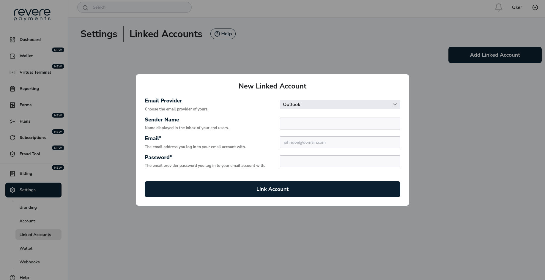 Outlook Email Provider Linked Account