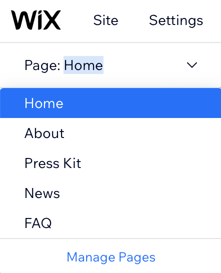 WIX Pages